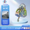 Wholesale of metal relief fridge magnets, tourist attractions, architectural tiles, museums and cultural and creative souvenirs in stock in Harbin Specification image